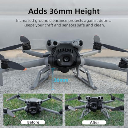 Akozon Drone Landing Gear Replacement Foldable Extended Release Lightweight ABS Landing Legs Accessories for MINI 5 PRO Drone Aircraft