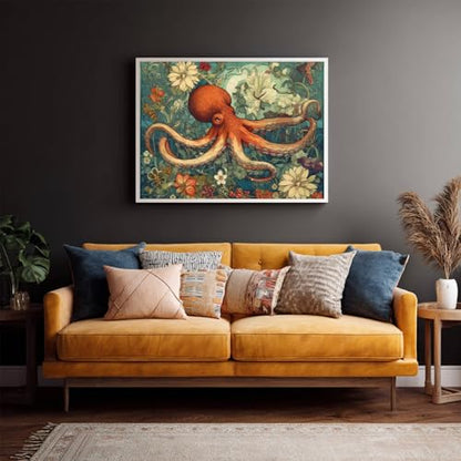 Octopus Paint by Numbers Kit for Adults, 16x20 inch - color: Octopus