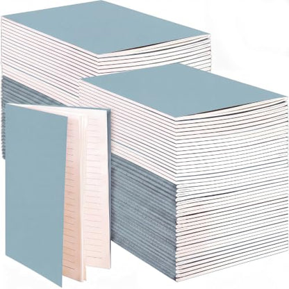Mimorou 100 Pcs A5 Journals Notebooks Bulk,Lake Blue,Lined - color: Lake Blue, style: Lined
