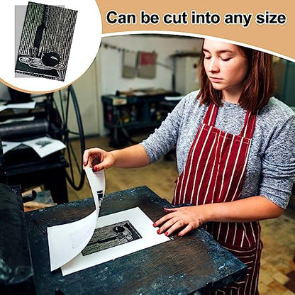 Yeaqee 2 Pcs 9 x 12 Inch Linoleum Blocks for Printmaking, Gray - color: Gray, size: 9 x 12 Inch