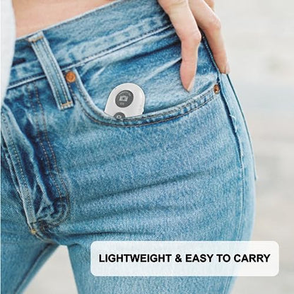 CamKix Camera Shutter Remote Control with Bluetooth Wireless Technology - Create Amazing Photos and Videos Hands-Free - Works with Most Smartphones and Tablets (iOS and Android) - color: White