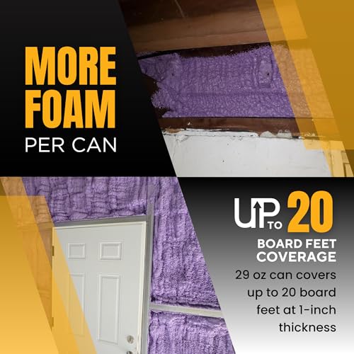 Vega Bond Purplecoat Closed Cell Spray Foam Air Sealant (1 Pack + Gun) - size: 1 Pack