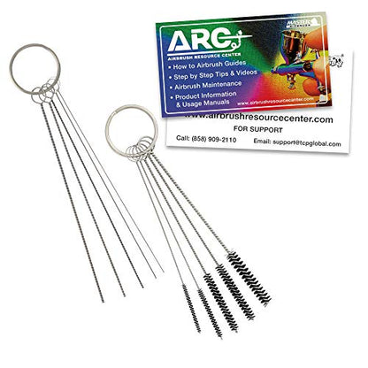 Master Airbrush 11 Piece Airbrush Cleaning Kit, 5 Brushes, 5 Pokers