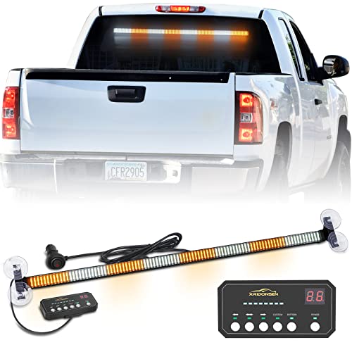 XRIDONSEN 35 inch Traffic Advisor Light Bar Amber White strobe lights - color: Amber/White
