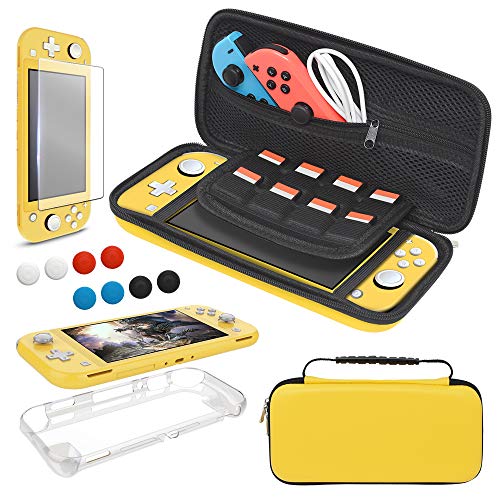 YUANHOT Carry Case & TPU Cover for Switch Lite 2019 - Yellow - color: yellow