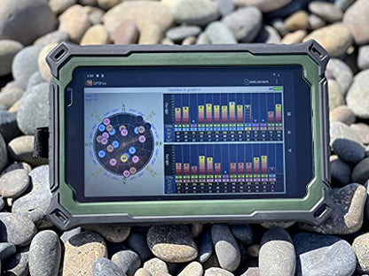 RT71-Pro Ruggedized Tablet - 7" 1200NIT High Bright, 8 Core 2.0GHz, Android 9, 4G LTE, Military Spec in Army Green