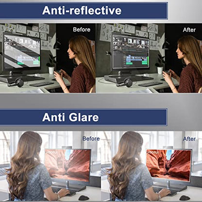 2Pack 22" Anti Glare Matte Monitor Screen Protector for Sceptre/LG/Dell/HP/Acer/ViewSonic/ASUS/Aoc/Samsung Diagonal 22" 16:10 LED PC Screen Gaming Monitor Eye Protection Film (L x W/474 x 296) - size: 22 inch