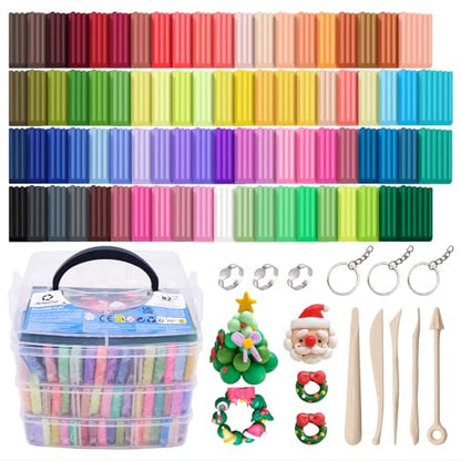 Artecho Polymer Clay Kit, 82 Colors Oven Bake Clay - color: 82 colors