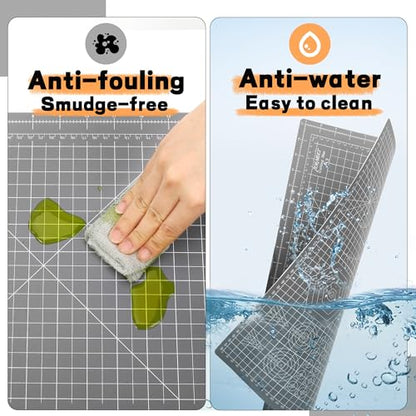 Premium 5 Pcs Self Healing Cutting Mat 18''x12'', Cutting Mat for Quilting - color: Anthracite Gray, size: 18‘’x12‘’(5 Pack)
