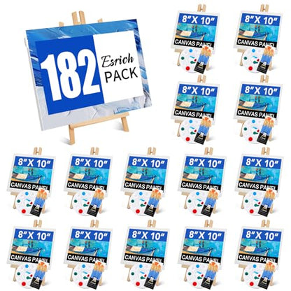 ESRICH 182PCS Acrylic Paint Set with 11.8 in Wooden Easels - style: 182PCS