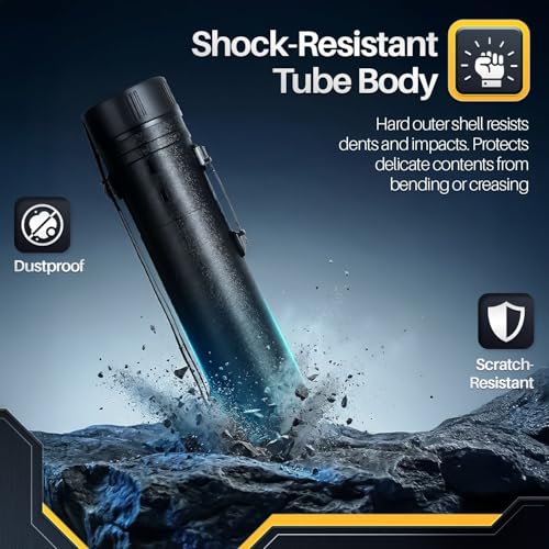 Flexzion Extra Large Poster Tube with Strap, Telescoping 30-54 in - size: Extra Large