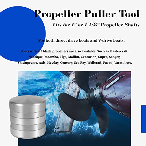 Prop Puller Tool for Inboard Boats, Compatible with 1" & 1 1/8" Propeller Shafts, Efficient Propeller Removal, Time-Saving & Cost-Effective Maintenance