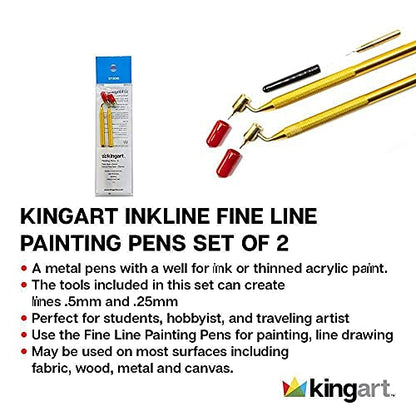 KINGART Fine Line Painting Pen Set of 2 Sizes - style: Fine and Extra Fine