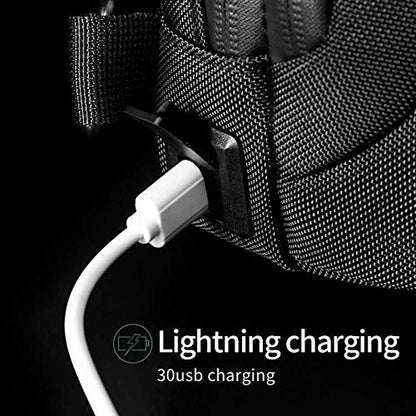 OZUKO Sling Backpack for Men - Anti-Theft Crossbody Bag, Waterproof with USB Charging Port - color: Black3