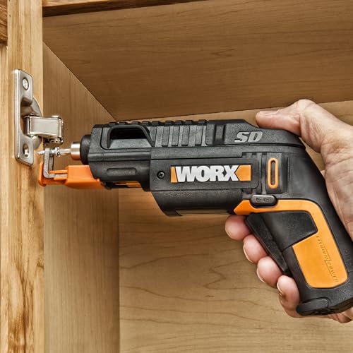 WORX Cordless Screwdriver, 4V 6-Bit Set with Screw Holder, WX255L.5 - style: WX255L.5-USB-W/CASE