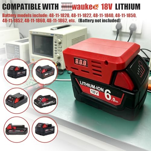 Multifunction Adapter for MIL 18V Batteries - color: red(for "MIL")