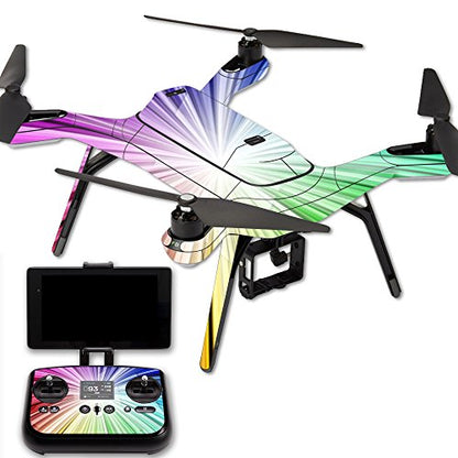 MightySkins Skin Compatible with 3DR Solo Drone Quadcopter wrap Cover Sticker Skins Rainbow Explosion - color: Rainbow Explosion