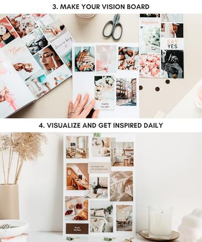 Lamare Vision Board Book -1000+ Images, Vision Board Supplies for Women - style: New Release