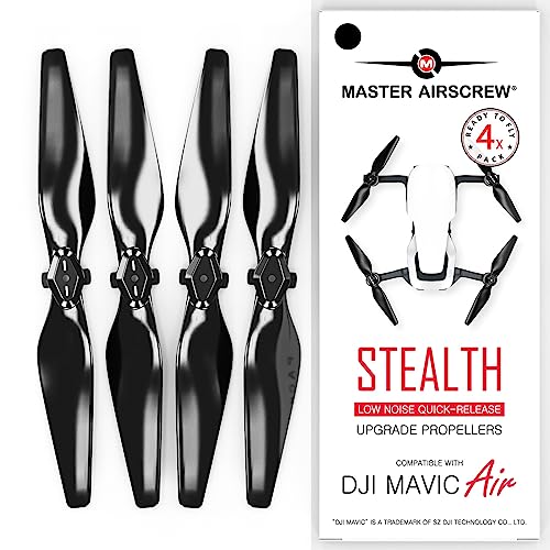 Master Airscrew Stealth Propellers for DJI Mavic Air - Black, 4 pcs - color: Black