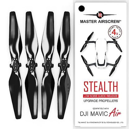 Master Airscrew Stealth Propellers for DJI Mavic Air - Black, 4 pcs - color: Black