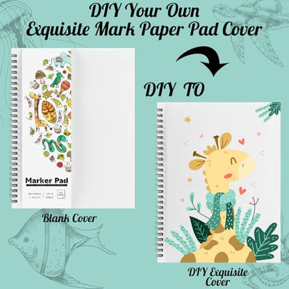 7.6 × 10In Marker Sketchbook, 200gsm Double-Sided Bleedproof Marker Paper - size: 7.6×10 Inch (1 pack)
