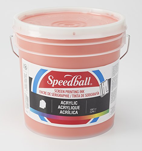 Speedball 004664 Acrylic Screen Printing Ink, 128 FL OZ, Orange - color: Orange