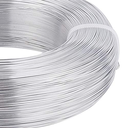 BENECREAT 1492 Feet 22 Gauge Silver Aluminum Wire Bendable Metal Sculpting Wire for Beading Jewelry Making Art and Craft Project