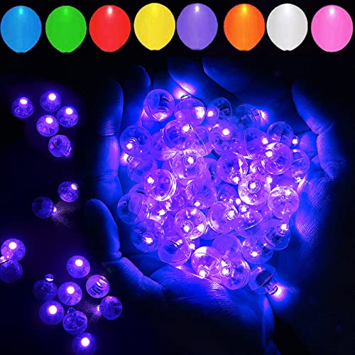 50pcs LED Purple Balloon Light, Round Led Mini LED Lights for Paper Lantern Balloon Indoor Outdoor Party Event Fun, Birthday Party Wedding Decoration Supplies - color: Purple, size: 50PCS