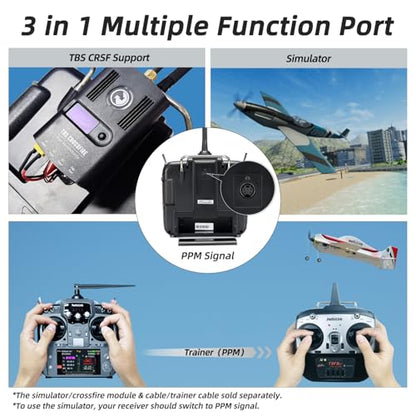 Radiolink AT10II 12CH 2.4G RC Transmitter and Receiver R12DS Grey - color: Grey