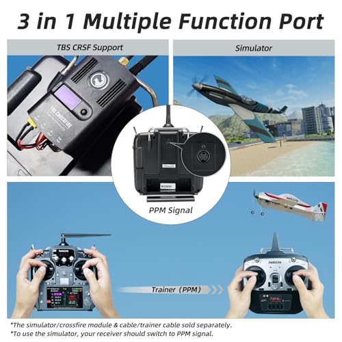 Radiolink AT10II 12CH 2.4G RC Transmitter and Receiver R12DS Grey - color: Grey