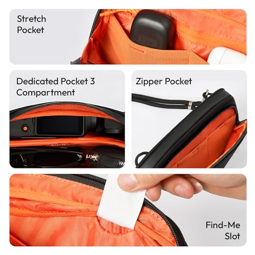 ULANZI YY08 Sling Bag Compatible With DJI OSMO Pocket 3/4/4 Pro/Luna - size: Grey 2L