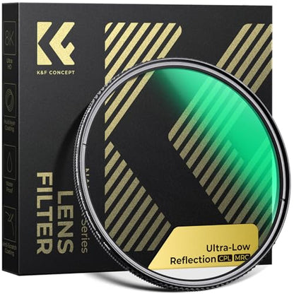 K&F CONCEPT 58mm Ultra-Low Reflectivity Circular Polarizer CPL Lens Filter - size: 58mm