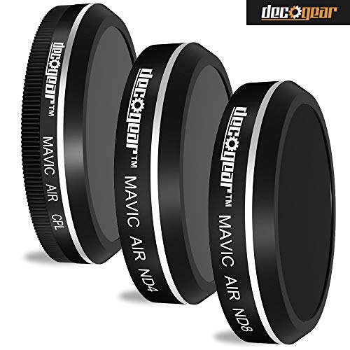 Deco Gear Filter Kit (CPL+ND4+ND8) for Camera on The Mavic Air Quadcopter Drone