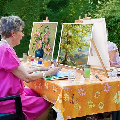 Miratuso Painting Easel, A-Frame Wooden Tabletop Easel Display Stand - style: Single