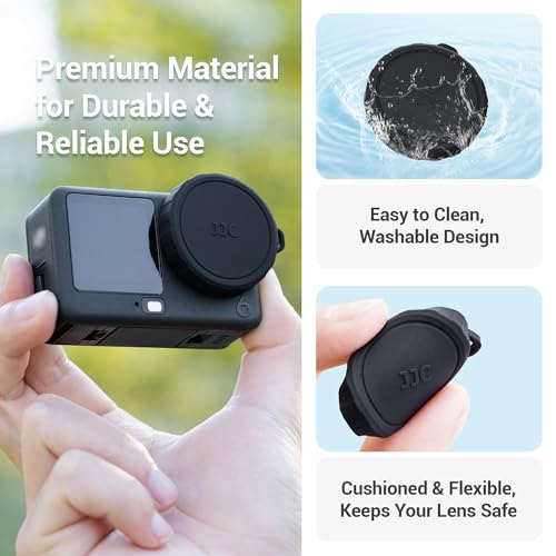 JJC Action 6 Rubber Lens Cap for DJI Osmo Action 6,Thicken Shockproof Cover - color: Silicon Lens Cap