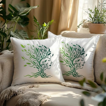 Tree of Life Stencil, Tree Woman Face Reusable Painting Template - style: Tree Woman Face