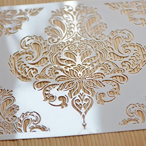 Floral Stencil 12x12 Inch, Large Reusable Stencil for DIY Crafts - style: FLB