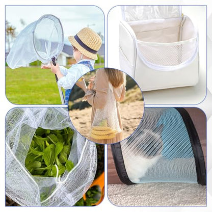 FSWCCK Mesh Fabric, Soft Mesh Netting Slightly Stretchy for Shopping Bag, Backpack Pocket and Netting Clothes - color: White