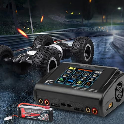 Dual LiPo Charger Touch Screen Battery Charger Discharger AC200W DC400W 12A