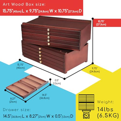 MEEDEN Art Supply Storage Box: 10 Drawers Pencil Organizer Craft Storage - size: 10 Layer Drawers