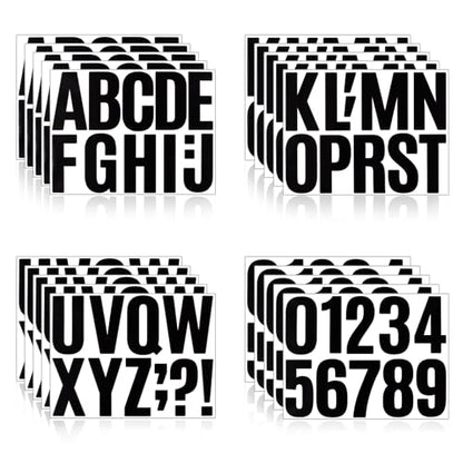 Letter Stickers,Mailbox Numbers,4 Inch Waterproof Vinyl Alphabet - color: Black, size: 4 Inch
