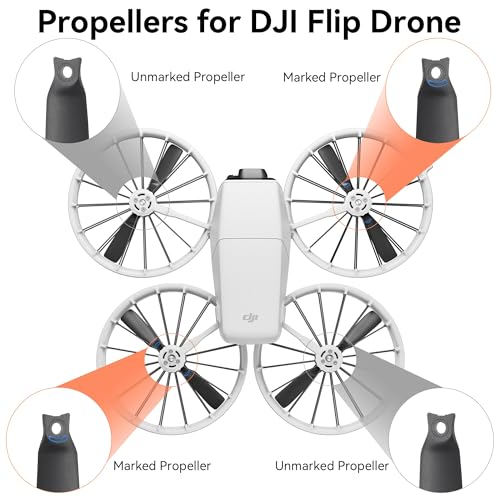 Propellers for DJI Flip Blades - 24PCS Props Quick Replacement Spare Part Low Noise Wings for DJI Flip Drone Accessories
