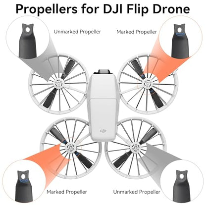 Propellers for DJI Flip Blades - 24PCS Props Quick Replacement Spare Part Low Noise Wings for DJI Flip Drone Accessories