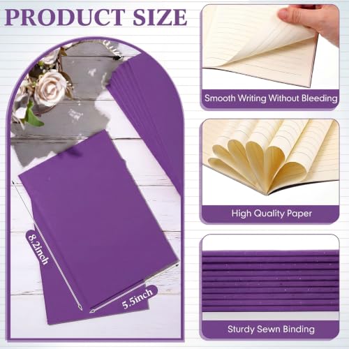 Mimorou 100 Pcs A5 Journals Notebooks Bulk,Purple,Lined - color: Purple, style: Lined