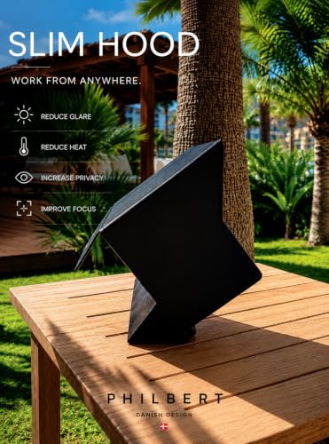 4-in-1 Philbert Danish Design, Tablet/iPad Screen Shade Slim Hood for 9.7"-11" - Black (Hood only)