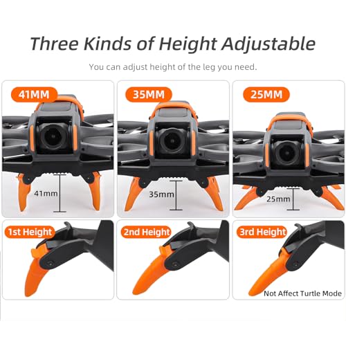 Avata 2 Landing Gear Foldable Quick Release Extension Leg for DJI Drone Accessories, Height Extension Leg (Grey) - color: Grey