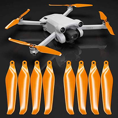 Master Airscrew Stealth Propellers for DJI Mini 3 Pro & Mini 4 Pro - Orange, 4 propellers in Set - color: Orange