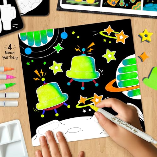 Imagimake DIY Neon Art Kit, 12 Creative Activities for Kids Ages 8+ - style: Neon Art Kit