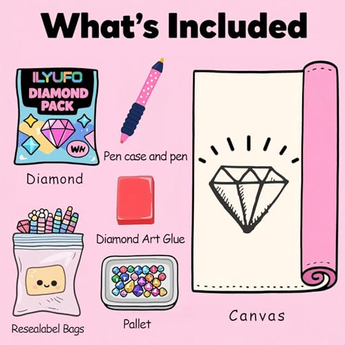 ILYUFO Diamond Art Kits for Adults Castle DIY Diamond Painting - color: Castle