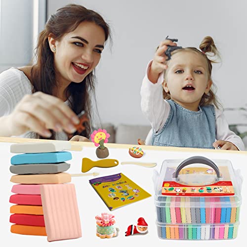 Aestd-ST Polymer Clay Kit 50 Colors, Oven Bake Modeling Clay for Kids - color: 50 Colors A
